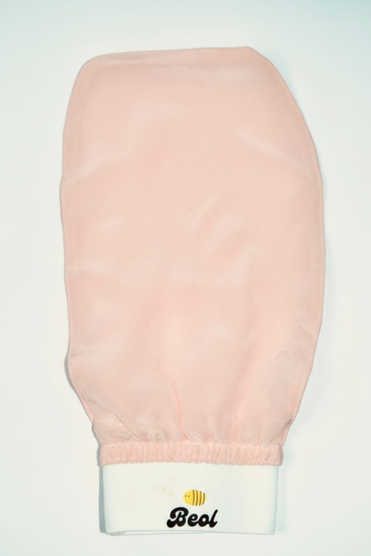 Gant en soie de mûrier , 100% soie rose Beol
